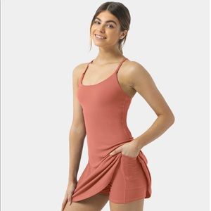 Everyday Cloudful 2-in-1 Flare Activity Dress - Coral - Halara